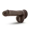 Ρεαλιστικό ομοίωμα πέους Dr. Skin Plus By Blush® | Realistic Chocolate 6.5-Inch Long Soft Yet Erect & Posable Dildo With Balls & Suction Cup Base
