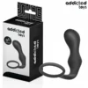 Πρωκτική σφήνα με δακτύλιο πέους ADDICTED TOYS - ANAL PLUG WITH RING SILICONE MODEL 3