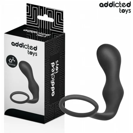 Πρωκτική σφήνα με δακτύλιο πέους ADDICTED TOYS - ANAL PLUG WITH RING SILICONE MODEL 3
