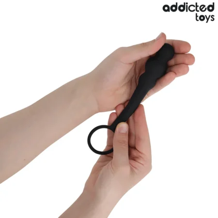 Πρωκτική σφήνα με δακτύλιο πέους ADDICTED TOYS - ANAL PLUG WITH RING SILICONE MODEL 4