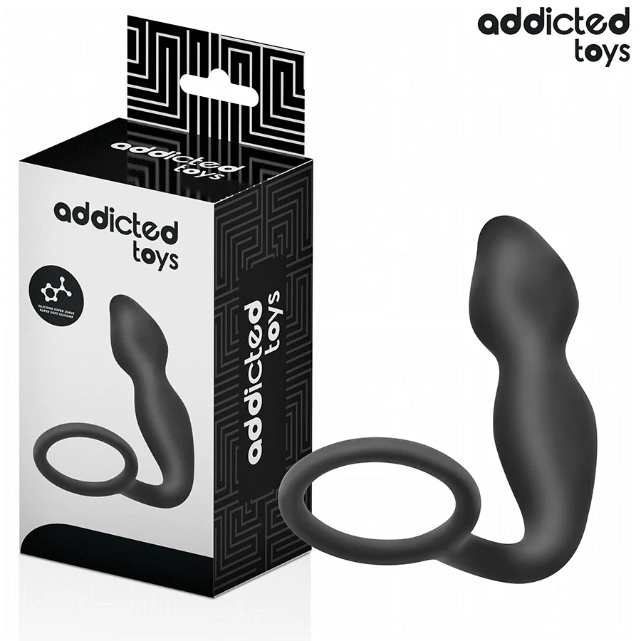 ADDICTED TOYS - ANAL PLUG WITH RING SILICONE MODEL 2
