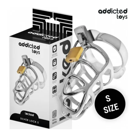 ADDICTED TOYS SILVER METAL PENIS CAGE (S)