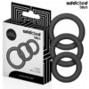 Δακτύλιοι πέους σετ 3 τεμ. ADDICTED TOYS - SET OF SILICONE RINGS MODEL 1
