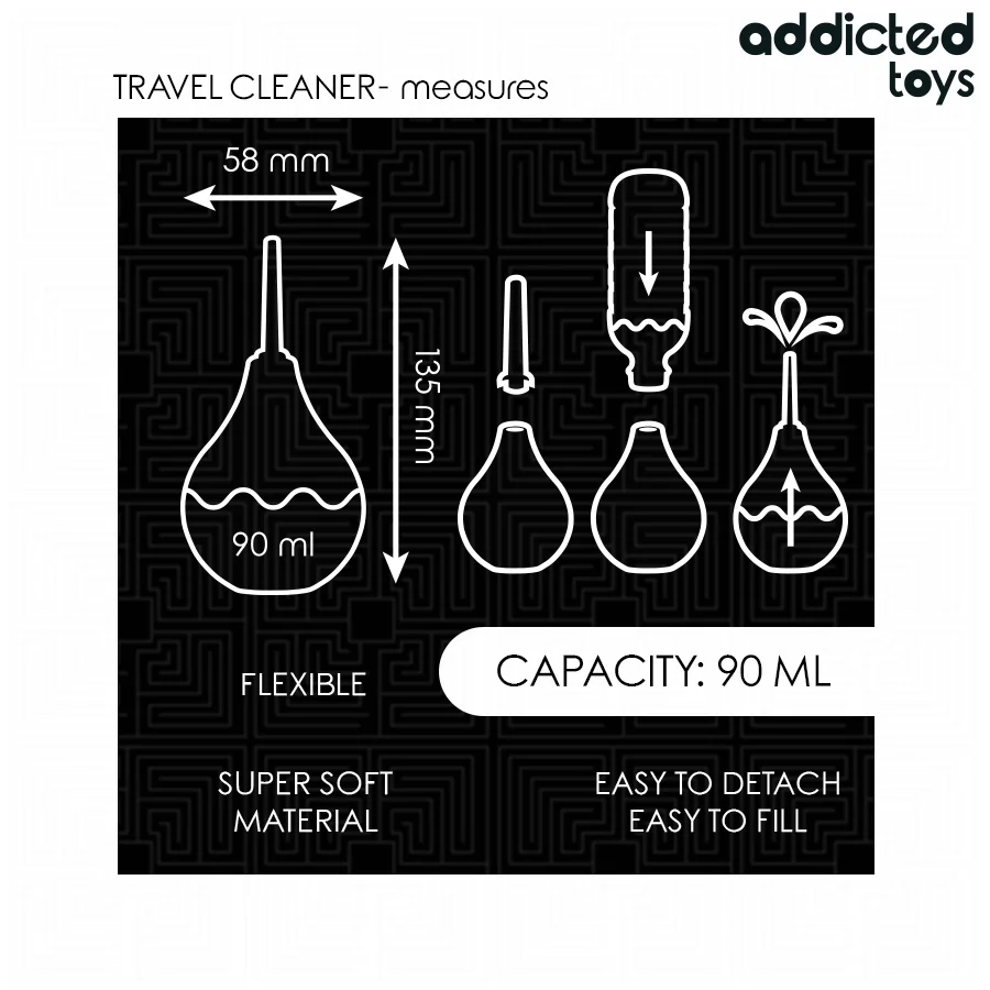 Πρωκτικό ντους ADDICTED TOYS - TRAVEL ANAL CLEANER SIZE S 90 ML