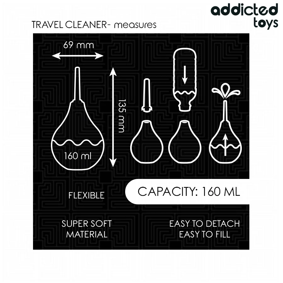 Πρωκτικό ντους ADDICTED TOYS - TRAVEL ANAL CLEANER SIZE M 160 ML