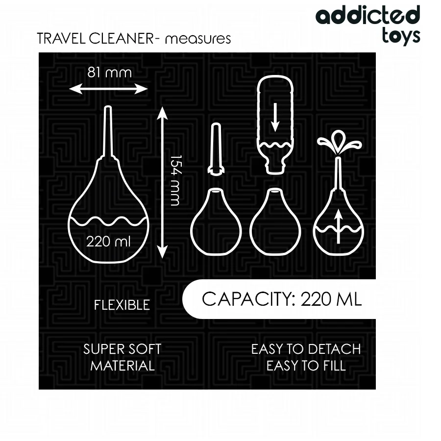 Πρωκτικό ντους ADDICTED TOYS - TRAVEL ANAL CLEANER SIZE L 220 ML