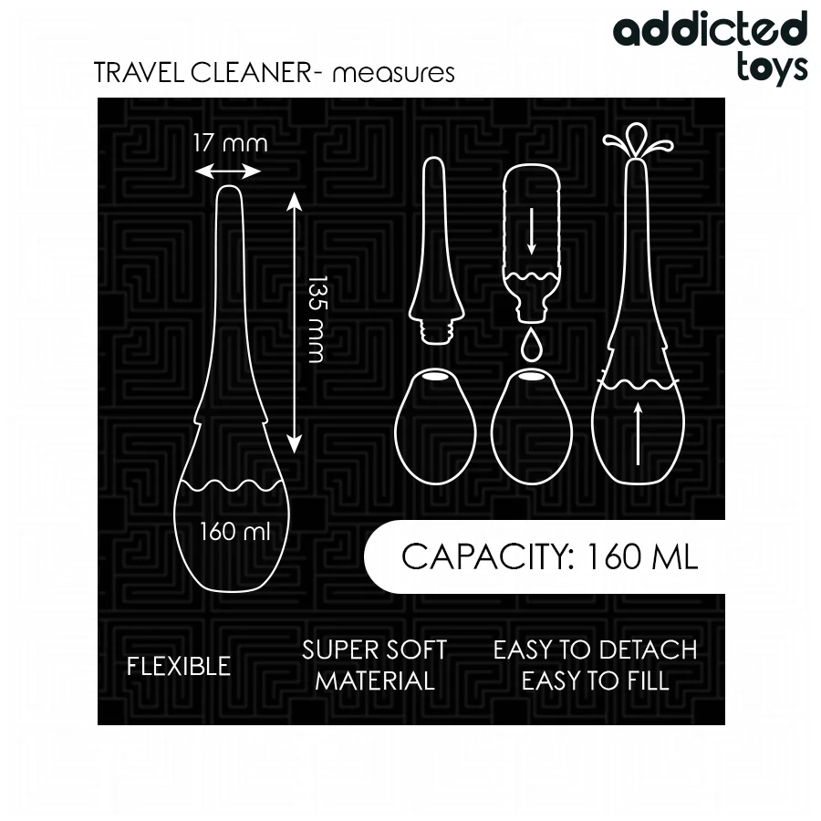 Πρωκτικό ντους σιλικόνης ADDICTED TOYS - TRAVEL CLEANER SILICONE MODEL 3