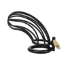 Κλουβί πέους METAL HARD - BLACK BIRD CHASTITY RING CAGE