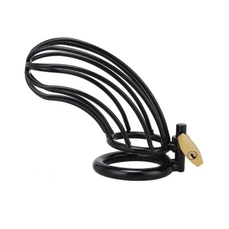 Κλουβί πέους METAL HARD - BLACK BIRD CHASTITY RING CAGE