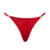 Thong with Rhinestones - One Size - Red