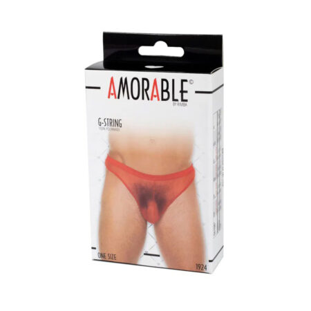 Amorable by Rimba - Transparent thong - One Size - Red