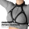 Ζώνη στήθους από vegan δέρμα FETISH SUBMISSIVE BONDAGE - ADJUSTABLE CHEST HARNESS