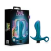 Πρωκτική σφήνα με δόνηση Anal Adventures Matrix By Blush® | Teleportation Plug: Curved For Prostate Massaging With Finger Loop in Lunar Blue | With Stayput™ Technology & AnchorTech™ Base