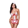 Στολή νοσοκόμας Nurses Negligee With Red Details And Hat - BACI DREAMS - BACI LINGERIE