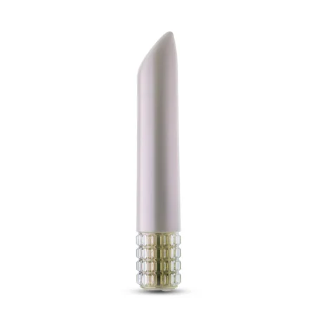 Μικρός Δονητής Oh My Gem | Bold 5 Inch Pocket-Sized Power Vibrator With Tapered Tip & Diamond Gem Base - In White