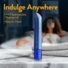 Μικρός Δονητής Oh My Gem | Mystery 5 Inch Pocket-Sized Power Vibrator With Tapered Tip & Sapphire Gem Base - In Blue