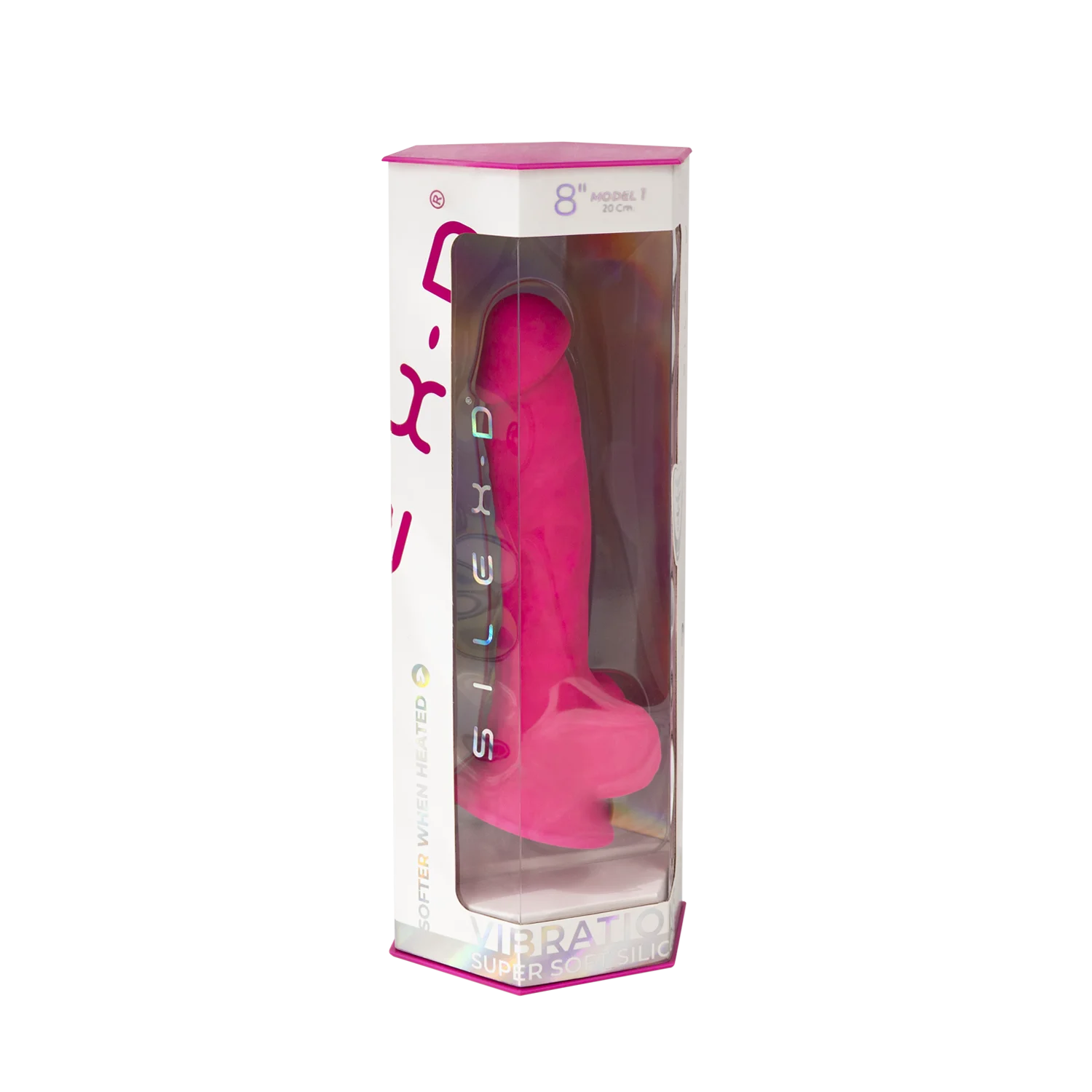Ρεαλιστικός δονητής Model 1 8" Pink Vibration+ LRS - SILEXD