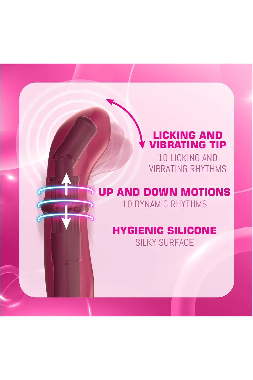 Δονητής TITANZ RECHARGEABLE VIBE RUBINE RED - Image 8