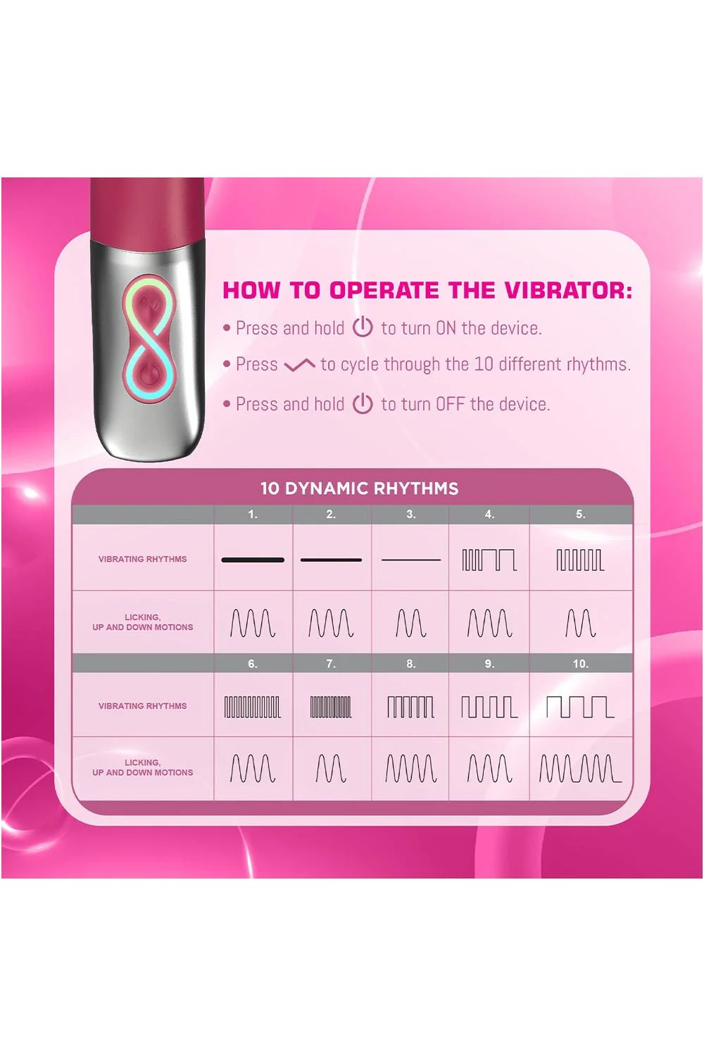 Δονητής TITANZ RECHARGEABLE VIBE RUBINE RED - Image 6