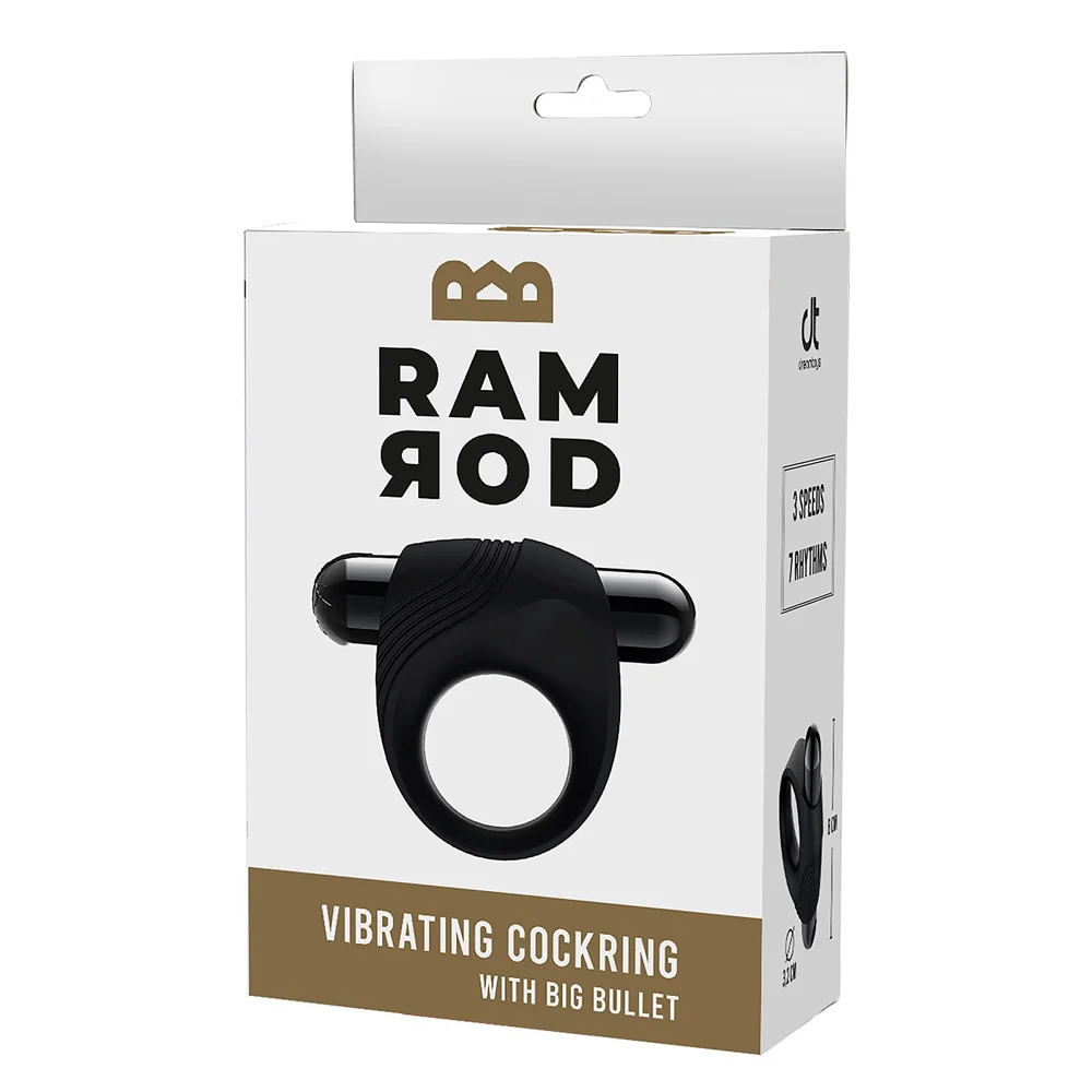 Δακτύλιος πέους με δόνηση Vibrating Cockring With Big Bullet Black - DREAMTOYS - RAMROD