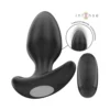 Πρωκτική σφήνα με δόνηση INTENSE - JOEY ANAL PLUG 10 VIBRATIONS BLACK REMOTE CONTROL