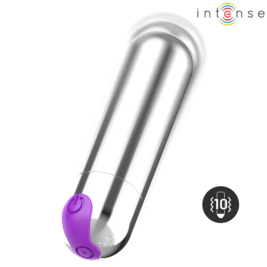 Μίνι δονητής INTENSE - KAREN MINI RECHARGEABLE VIBRATING BULLET SILVER