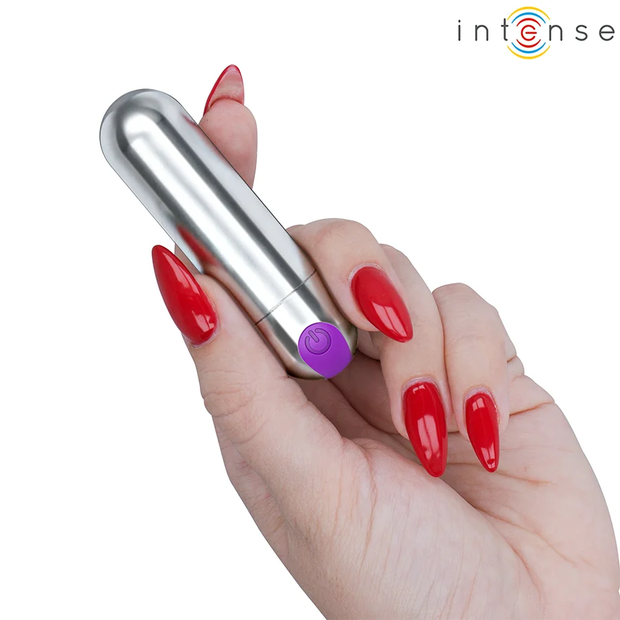 Μίνι δονητής INTENSE - KAREN MINI RECHARGEABLE VIBRATING BULLET SILVER