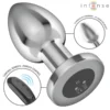 Μεταλλική πρωκτική σφήνα με δόνηση INTENSE - ANAL PLUG 10 VIBRATIONS METAL WITH REMOTE CONTROL L