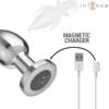 Μεταλλική πρωκτική σφήνα με δόνηση INTENSE - ANAL PLUG 10 VIBRATIONS METAL WITH REMOTE CONTROL L