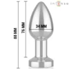 Μεταλλική πρωκτική σφήνα με δόνηση INTENSE - ANAL PLUG 10 VIBRATIONS METAL WITH REMOTE CONTROL M