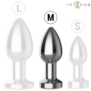 Μεταλλική πρωκτική σφήνα με δόνηση INTENSE - ANAL PLUG 10 VIBRATIONS METAL WITH REMOTE CONTROL M