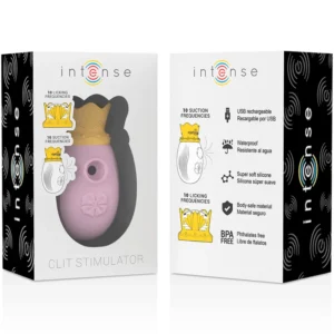 Διεγέρτης κλειτορίδας INTENSE - CLITORIS STIMULATOR 10 SUCTION AND LICKING MODES - PINK