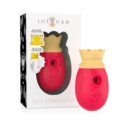 Διεγέρτης κλειτορίδας INTENSE - CLITORIS STIMULATOR 10 SUCTION AND LICKING MODES - RED