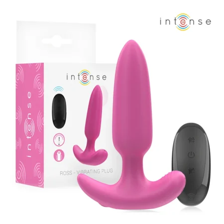 Πρωκτική σφήνα με δόνηση INTENSE - ROSS ANAL PLUG 10 VIBRATIONS PINK REMOTE CONTROL