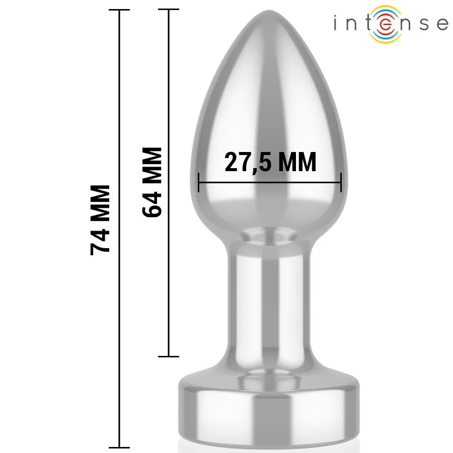 Μεταλλική πρωκτική σφήνα με δόνηση INTENSE - ANAL PLUG 10 VIBRATIONS METAL WITH REMOTE CONTROL S