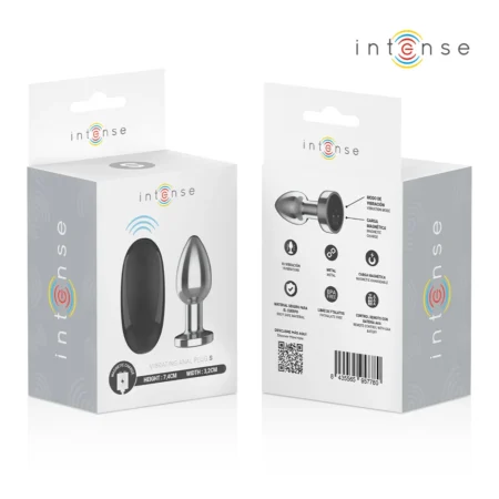 Μεταλλική πρωκτική σφήνα με δόνηση INTENSE - ANAL PLUG 10 VIBRATIONS METAL WITH REMOTE CONTROL S