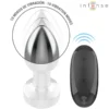 Μεταλλική πρωκτική σφήνα με δόνηση INTENSE - ANAL PLUG 10 VIBRATIONS METAL WITH REMOTE CONTROL S