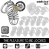 Κλουβί πέους ADDICTED TOYS LOCKED - IRON CELL METAL PENIS CAGE 4 CM SIZE S