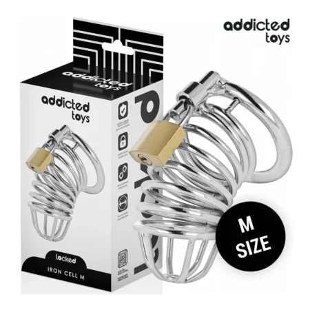 Κλουβί πέους ADDICTED TOYS LOCKED - IRON CELL METAL PENIS CAGE 4.5 CM SIZE M
