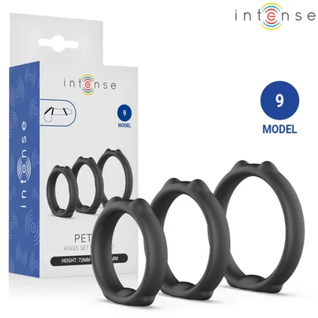 Σετ με 3 δακτυλίους πέους INTENSE - PETER SET OF 3 PENIS RINGS MODEL 9