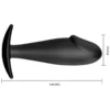 Πρωκτική σφήνα PRETTY LOVE - ANAL PLUG SILICONE PENIS FORM BLACK