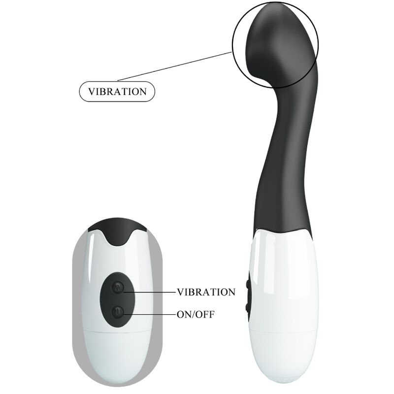 G-spot Δονητής PRETTY LOVE - CHARLES G-SPOT VIBRATOR 30 MODES BLACK