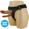 Ζώνη strapon με διπλό dildo PRETTY LOVE - KEAVEN HARNESS BRIEFS UNIVERSAL & COMFORTABLE DOUBLE DILDO