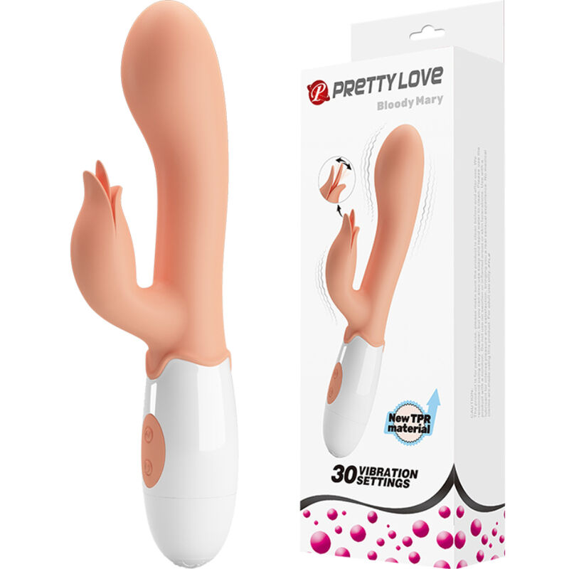 Rabbit δονητής PRETTY LOVE - BLOODY MARY VIBRATOR WITH STIMULATOR
