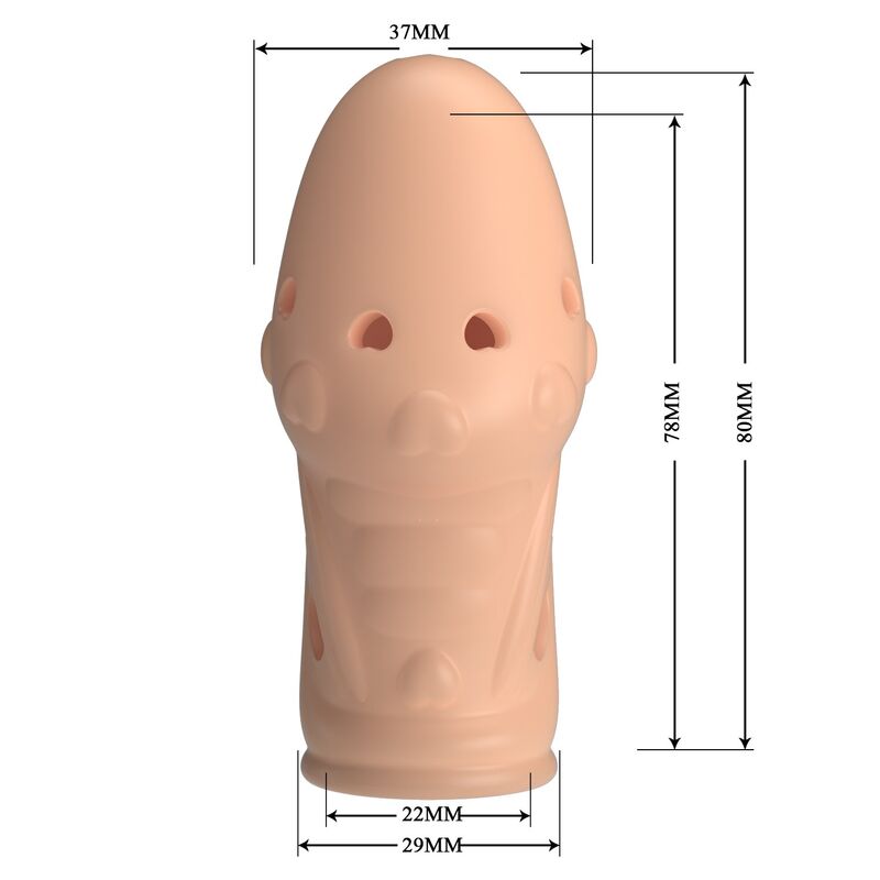 Κάλυμμα πέους PRETTY LOVE - BOOKER PENIS SLEEVE GET YOUR PENIS THICKER FLESH