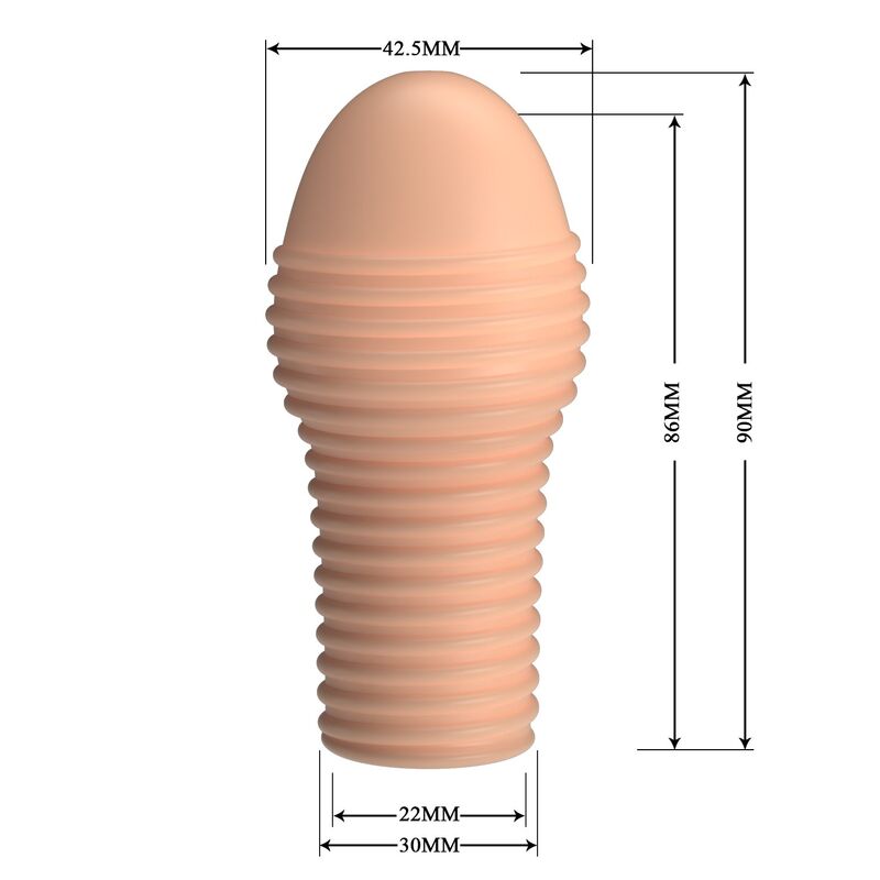 Κάλυμμα πέους PRETTY LOVE - HOTT PENIS SLEEVE GET YOUR PENIS THICKER NATURAL COLOR