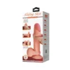 Ρεαλιστικό ομοίωμα πέους PRETTY LOVE - SLIDING SKIN SERIES REALISTIC DILDO WITH SLIDING SKIN SUCTION CUP BROWN 20.5 CM