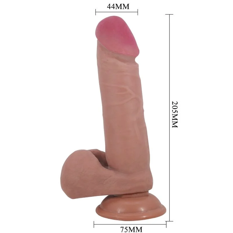 Ρεαλιστικό ομοίωμα πέους PRETTY LOVE - SLIDING SKIN SERIES REALISTIC DILDO WITH SLIDING SKIN SUCTION CUP FLESH 20.5 CM