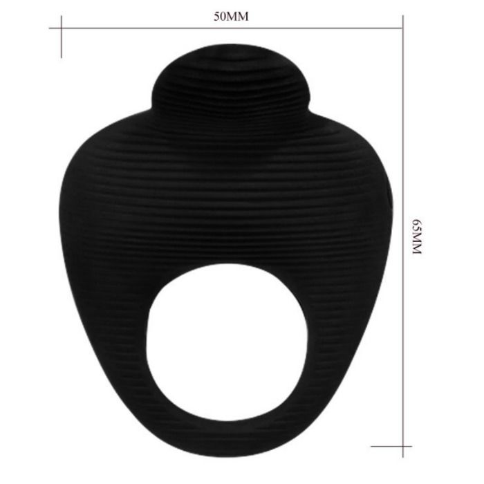 Δακτύλιος πέους με δόνηση PRETTY LOVE - THIMBLE VIBRATOR RING BLACK
