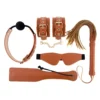 BDSM Σετ Elite Bdsm Set Cognac Vegan Leather DREAMTOYS BLAZE